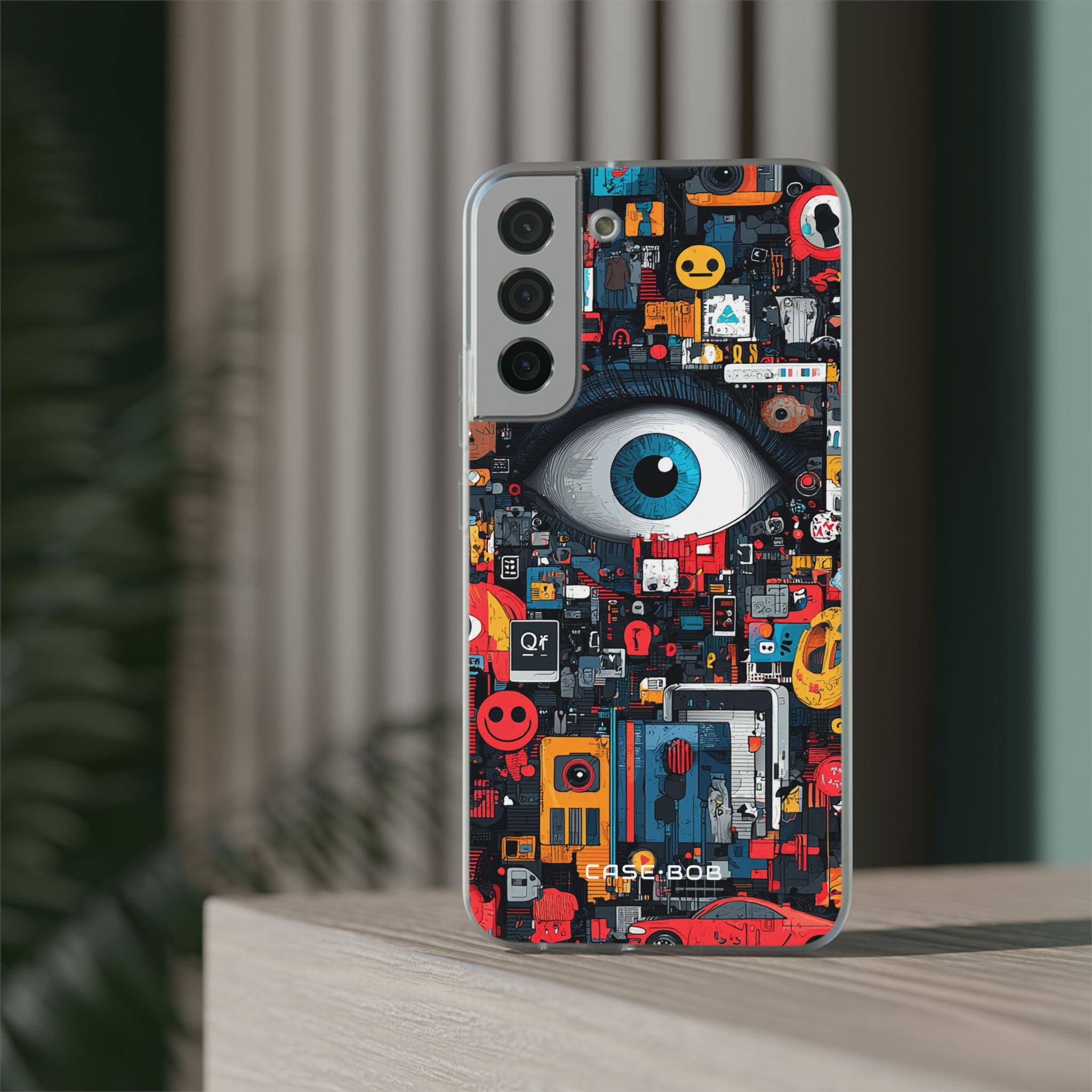 Digitaalinen silmä sininen Samsung S22 Plus -pehmeä kotelo