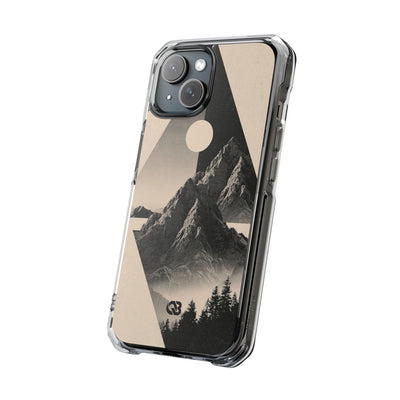 Beige Impact MagSafe Phone Case for iPhone - Obsidian Summit Parchment
