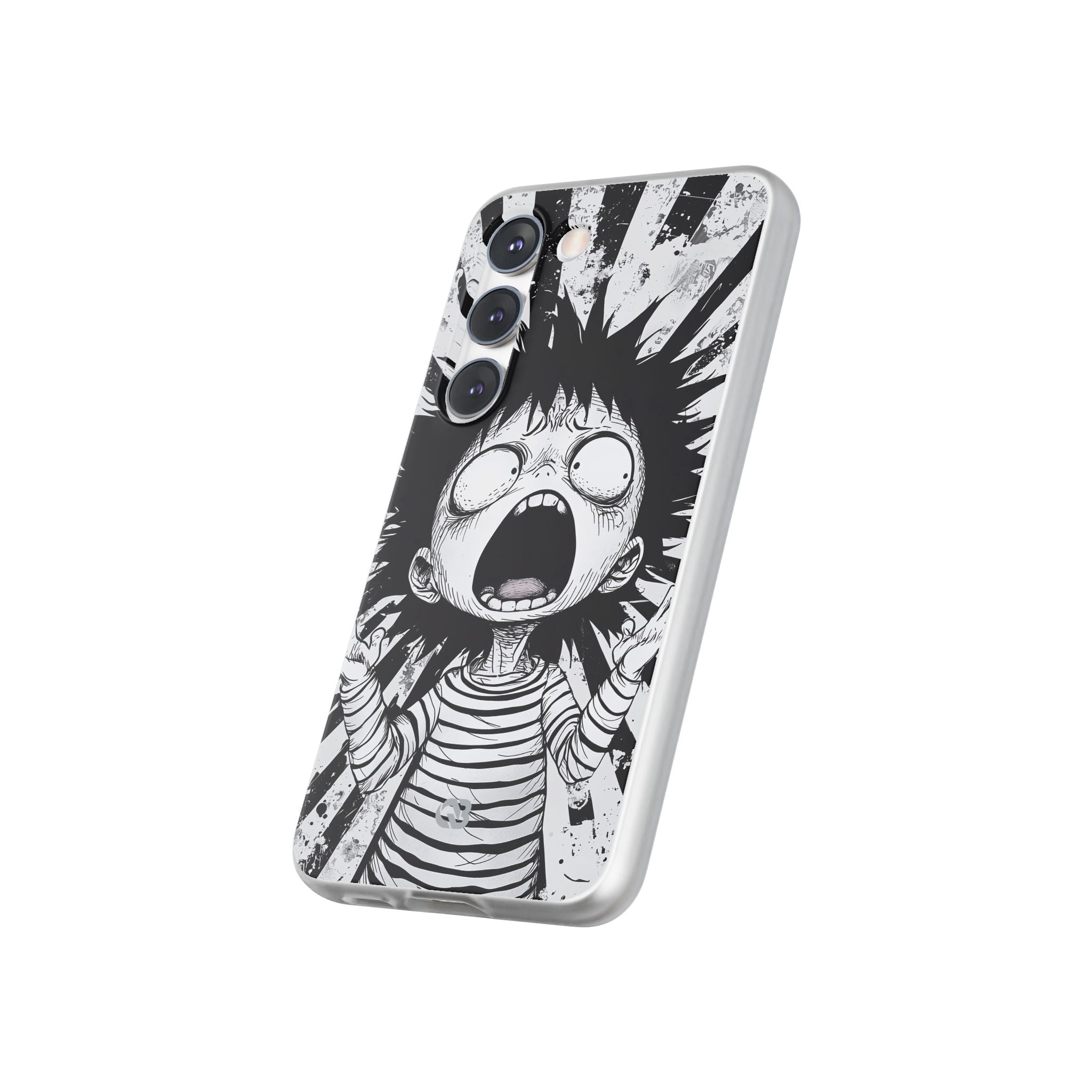 Chaotic Monochrome Scream · Soft Telefoncover for Samsung