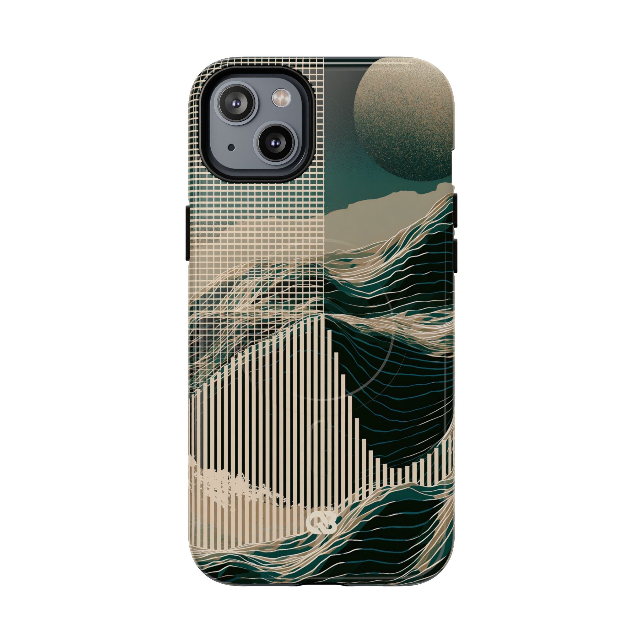Green Tough 2.0 Magsafe Phone Case for iPhone - Lunar Moss Topography