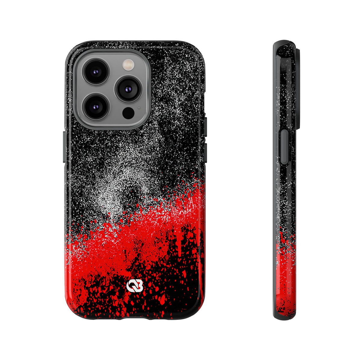 Crimson Noir Drip · Tough Phone Case for iPhone · Black
