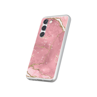 Rose Sparkle Marble · Soft Phone Case for Samsung