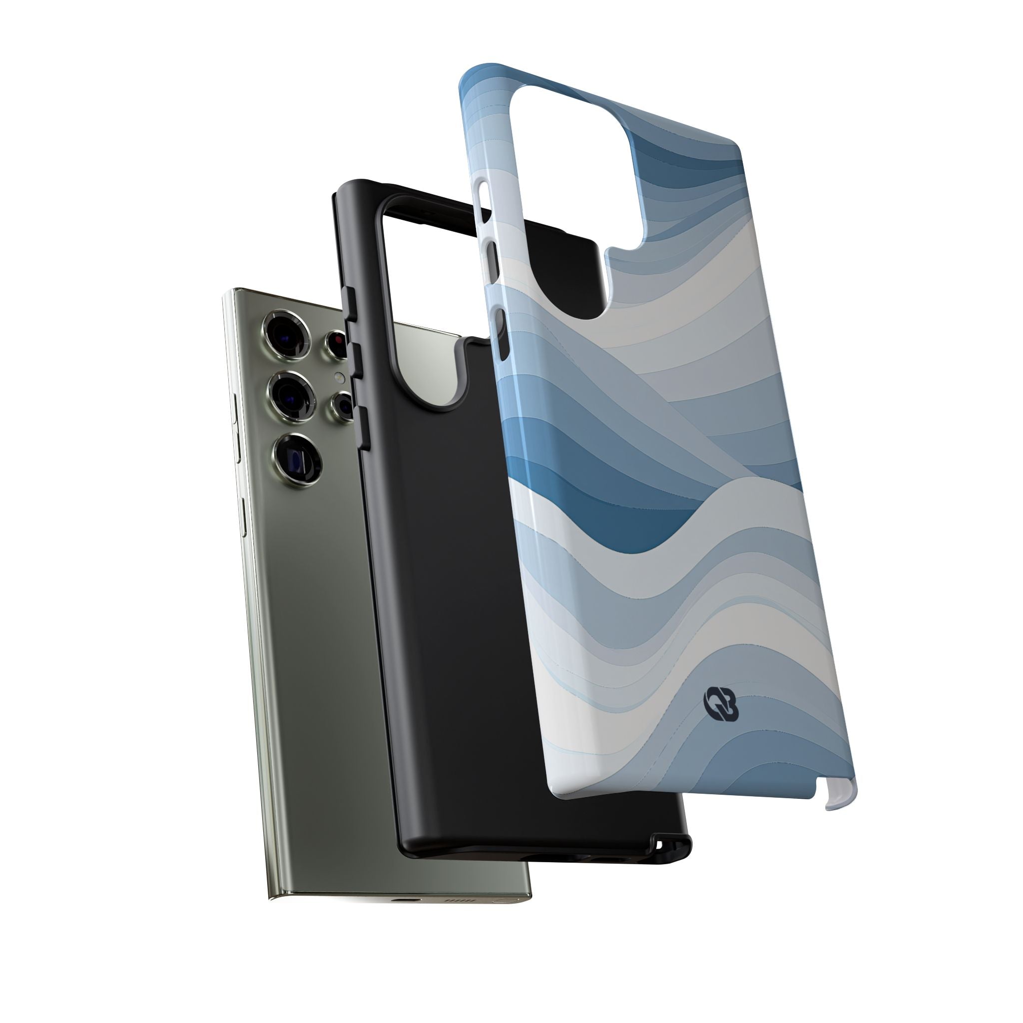 Blue Tough Phone Case for Samsung - Glacial Indigo Flow
