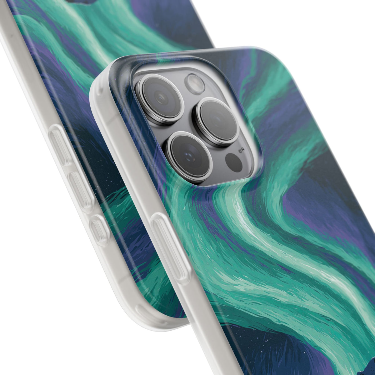 Arctic Aurora Bear · Lite Phone Case for iPhone ·  Teal