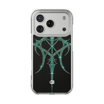 Teal Cyber Sigil · Clear Impact Magnetic Phone Case for iPhone · Teal