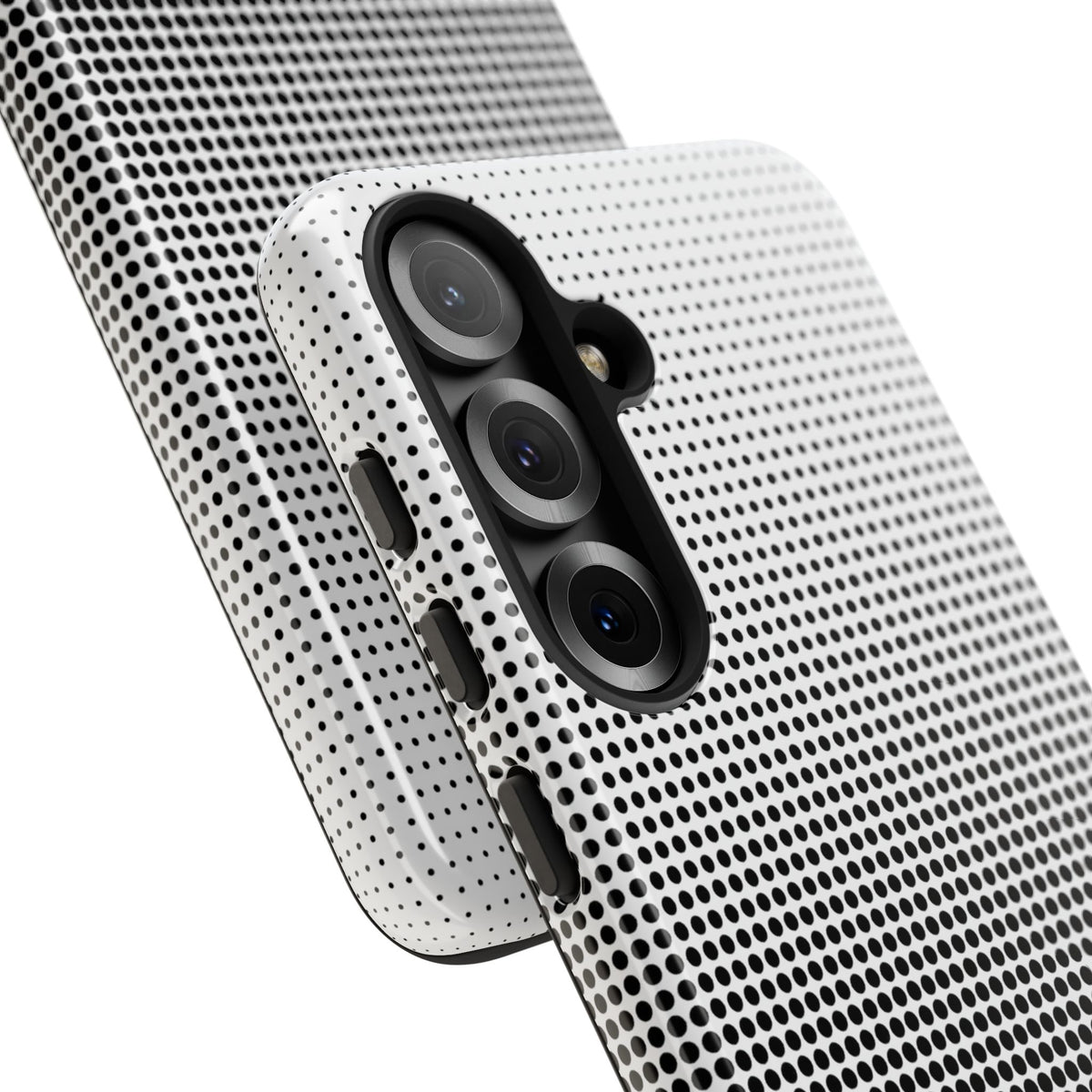 Black Tough Phone Case for Samsung - Obsidian Halftone Flux