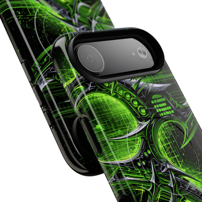 Cyber Sigil Grid · Tough 2.0 Magnetic Phone Case for iPhone · Green
