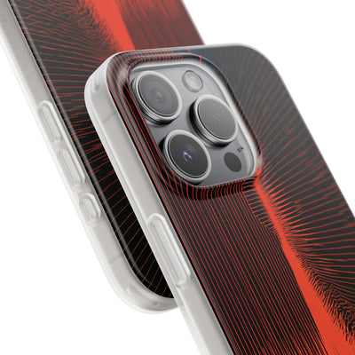 Red Lite Phone Case for iPhone - Crimson Frequency Pulse