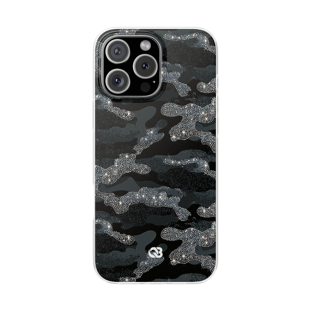 Glitter Shadow Camo · Lite Phone Case for iPhone ·  Black