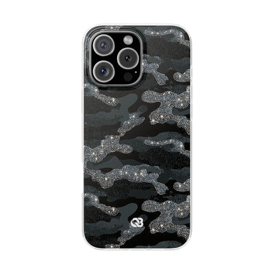 Glitter Shadow Camo · Lite Phone Case for iPhone ·  Black
