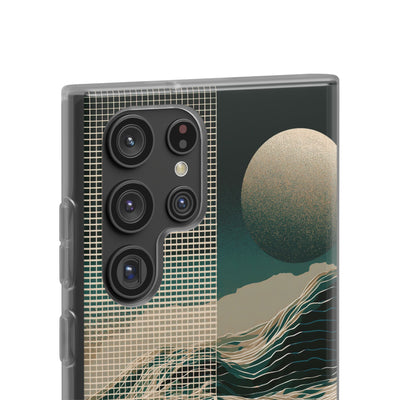 Green Lite Phone Case for Samsung - Lunar Moss Topography