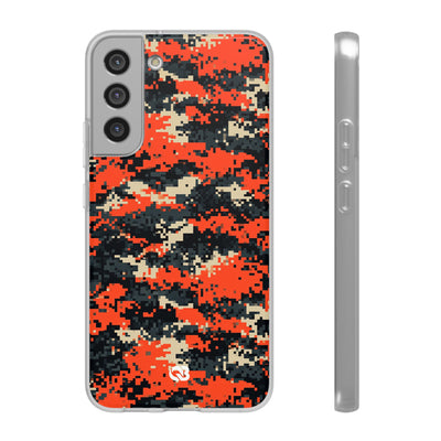 Signal Pixel Camo · Lite Phone Case for Samsung · Orange