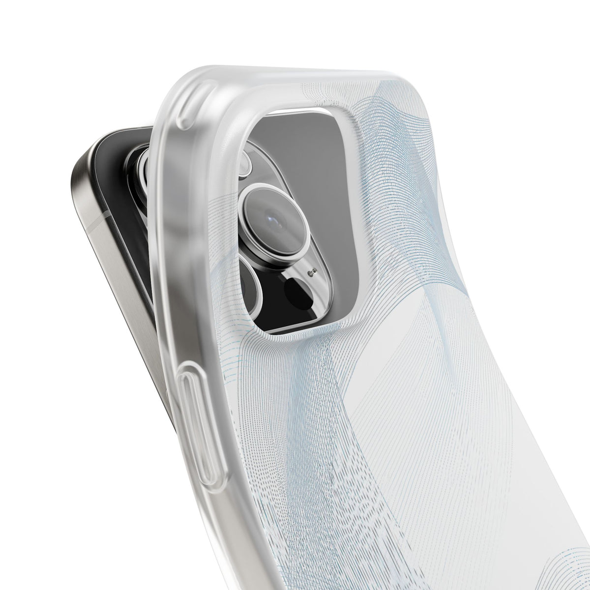 Glacial Contour Waves · Lite Phone Case for iPhone ·  White