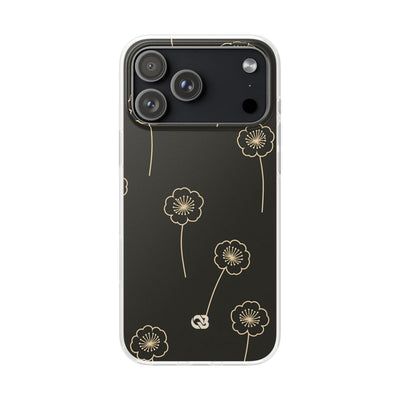 Black Lite Phone Case for iPhone - Obsidian Sand Petals