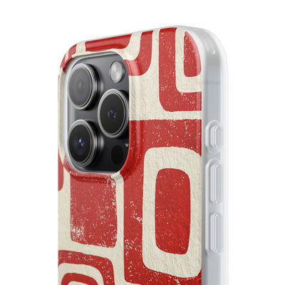 Vermilion Block Motif · Lite Phone Case for iPhone ·  Red