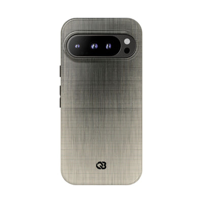 Beige Tough Phone Case for Google Pixel - Carbon Screen Grid
