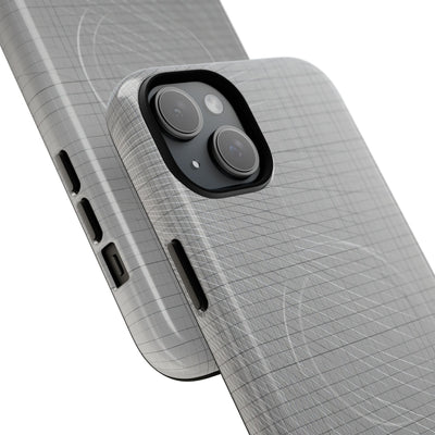 Grey Tough 2.0 Magsafe Phone Case for iPhone - Chrome Mesh Warp