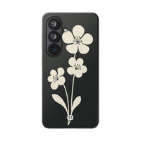 Black Lite Phone Case for Samsung - Obsidian Cream Bloom