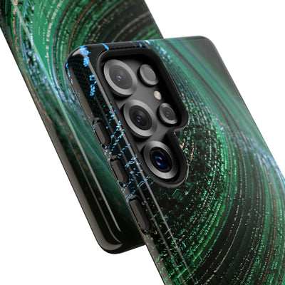 Orbital Data Stream · Tough Phone Case for Samsung · Green