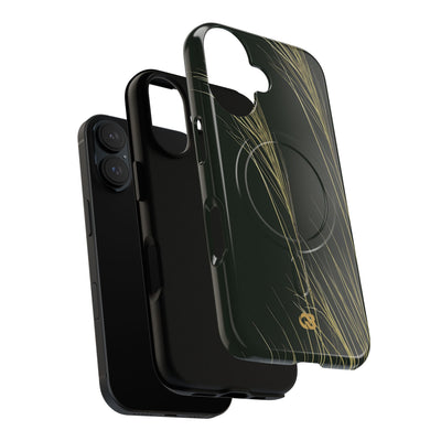 Green Tough 2.0 Magsafe Phone Case for iPhone - Midnight Gilded Grass
