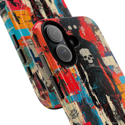 Spiky Skull Silhouette iPhone 16 Case - Tough+ - CASE•BOB