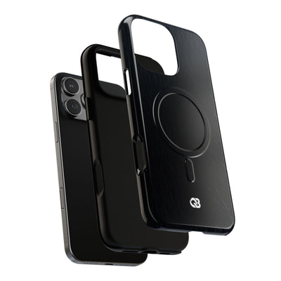 Black Tough 2.0 Magsafe Phone Case for iPhone - Midnight Brushed Grain