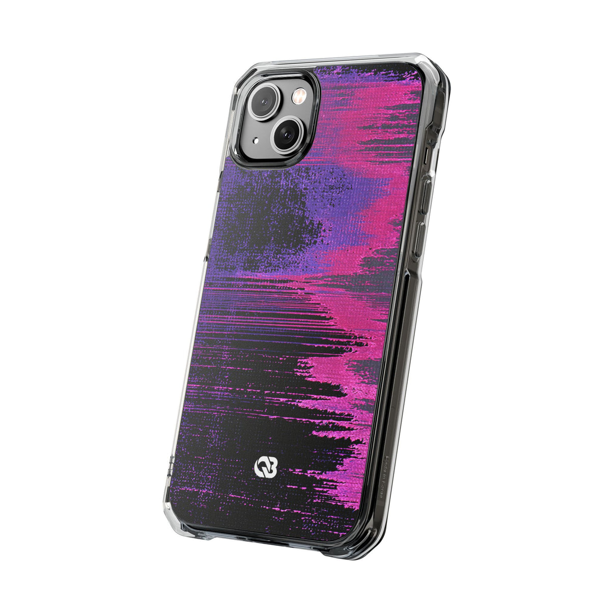 Neon Signal Shift · Clear Impact Magnetic Phone Case for iPhone · Purple