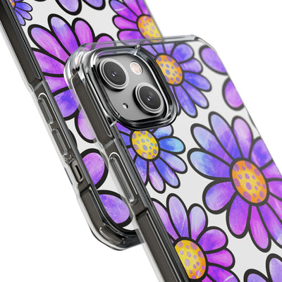 Violet Grunge Bloom · Impact Phone Case for iPhone · Magsafe