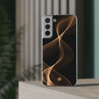 Brown Lite Phone Case for Samsung - Copper Silk Wave