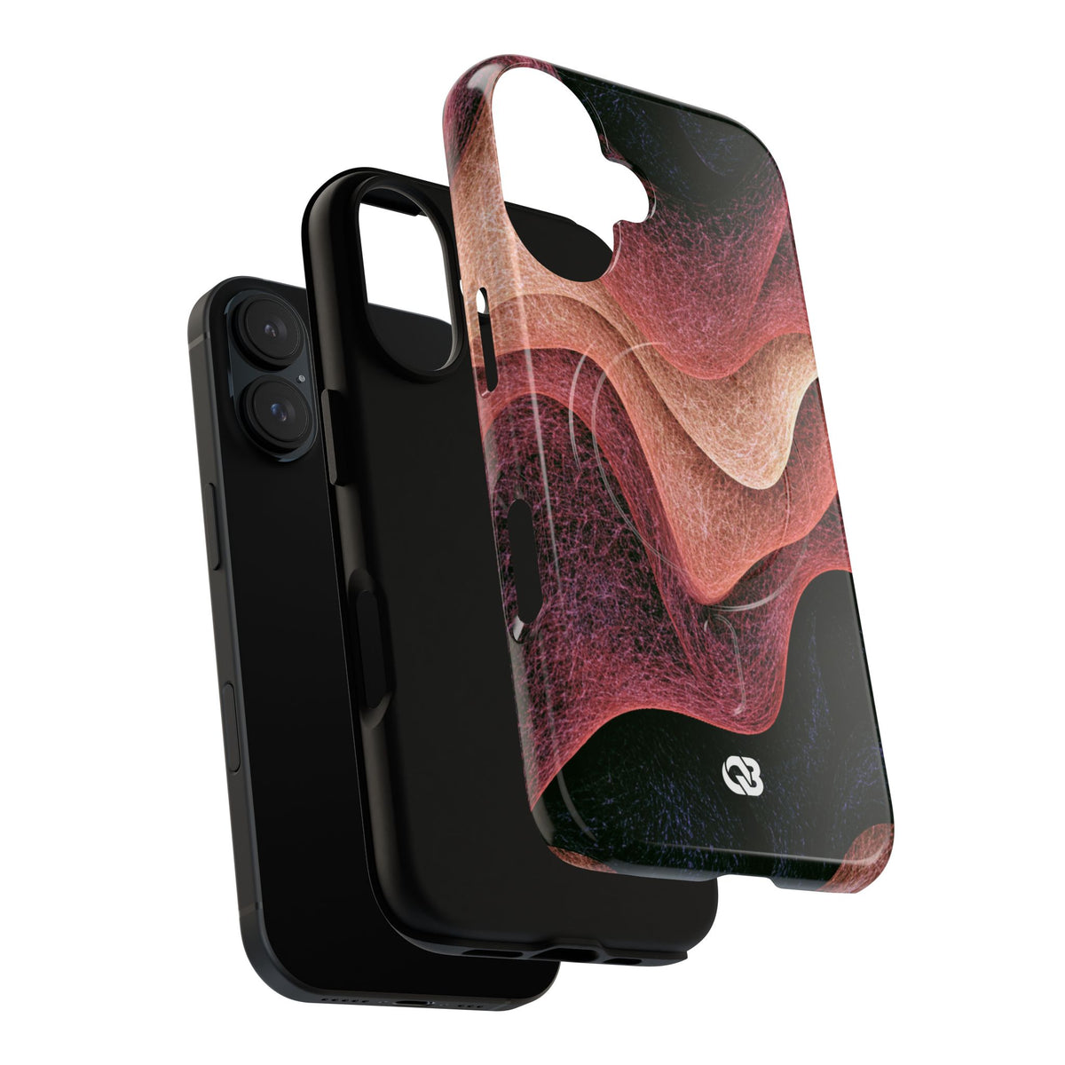 Rose Contour Waves · Tough 2.0 Magnetic Phone Case for iPhone · Pink