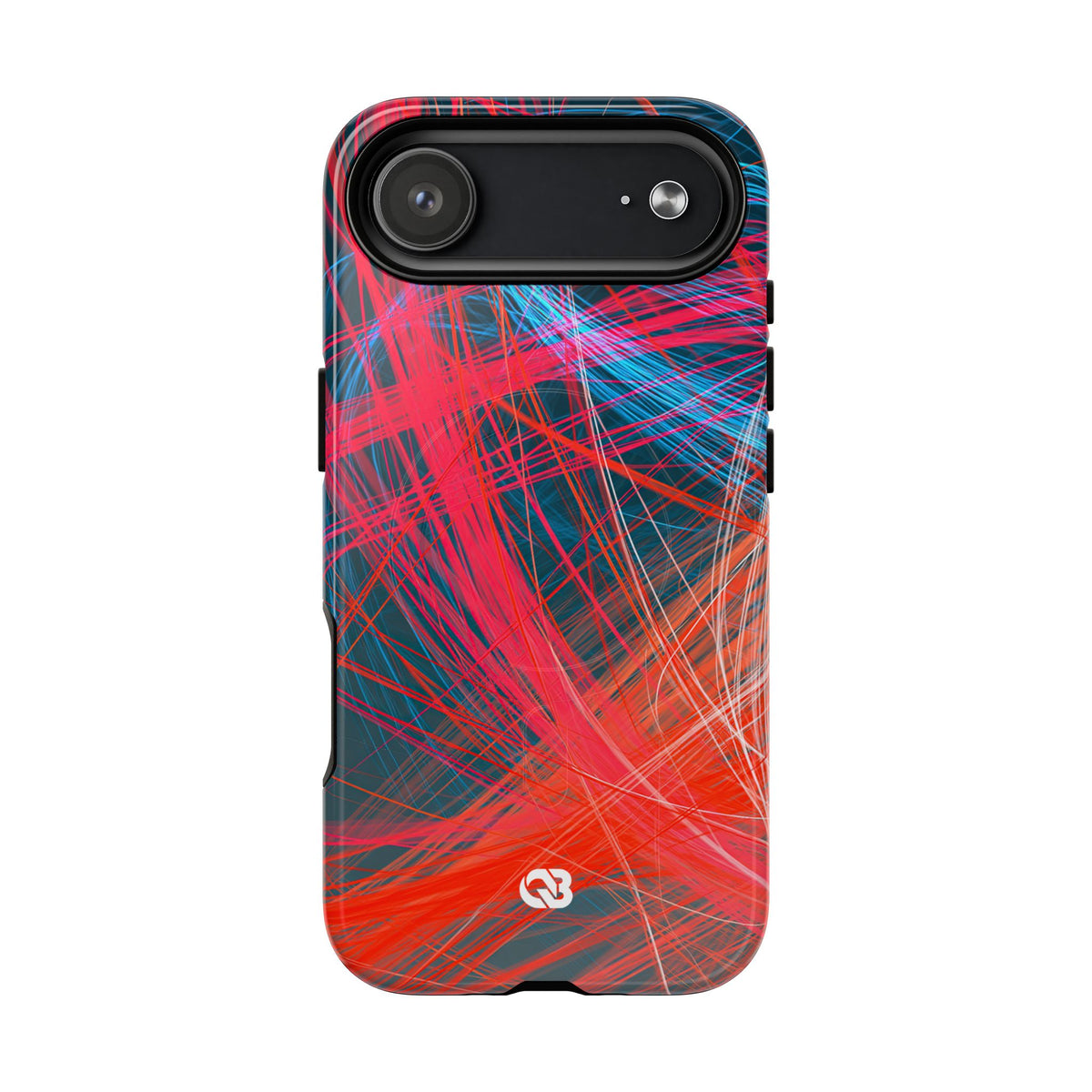 Neon Fiber Stream · Tough 2.0 Magnetic Phone Case for iPhone · Red