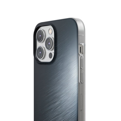 Grey Lite Phone Case for iPhone - Charcoal Brushed Steel