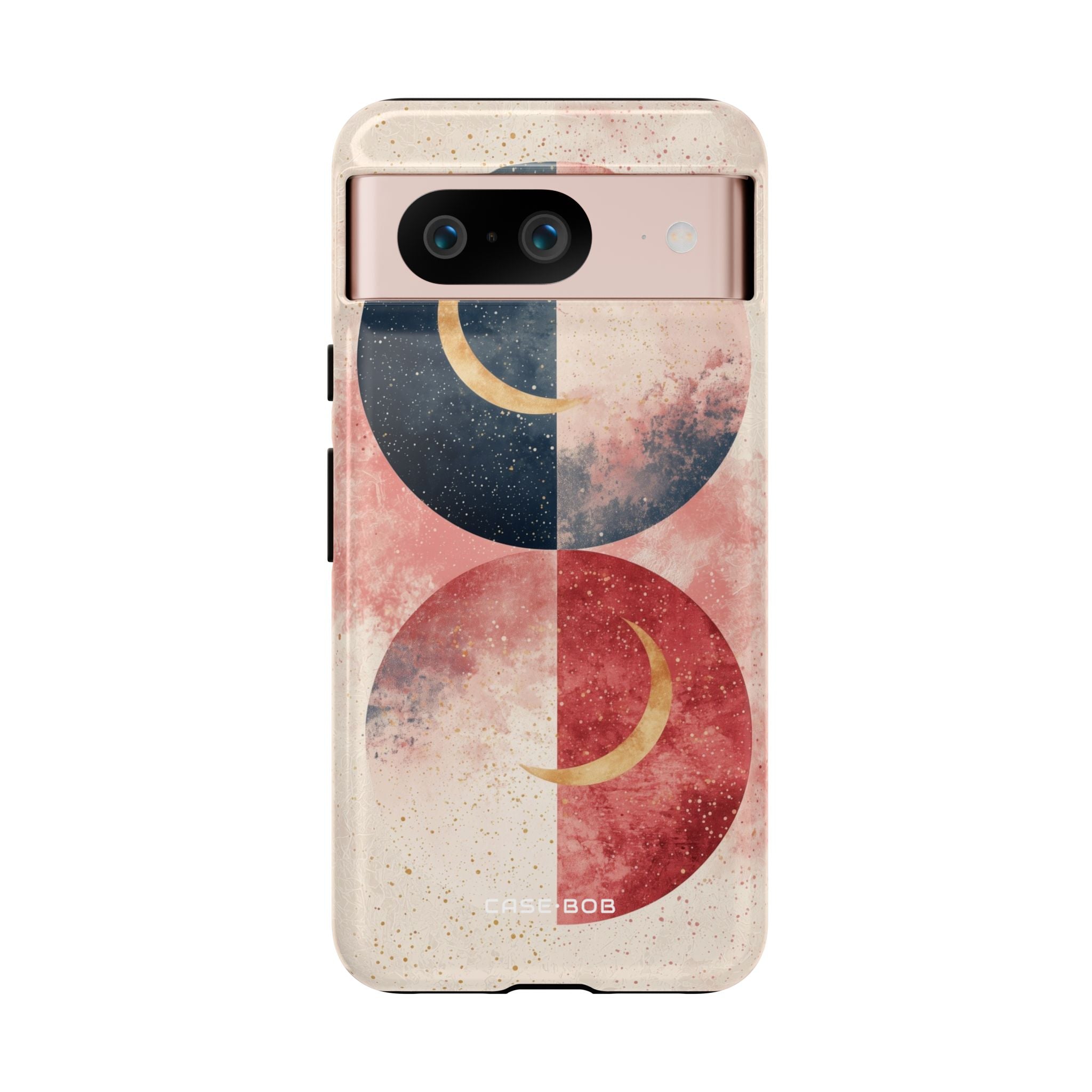 Golden Crescent Circles Google Pixel 8 Case - Tough