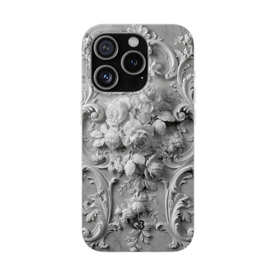Rococo Marble Rose · Lite Phone Case for iPhone ·  White