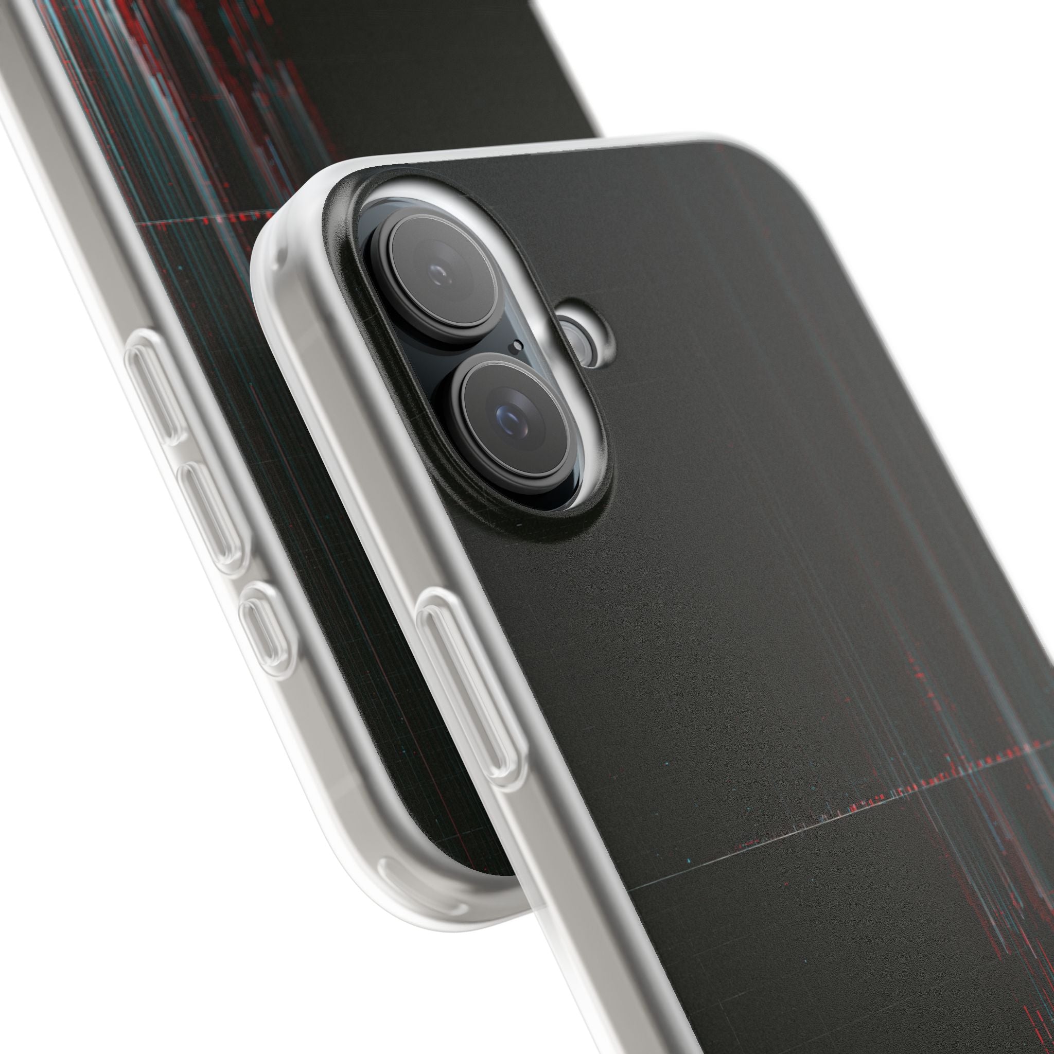 Black Lite Phone Case for iPhone - Corrupted Data Stream
