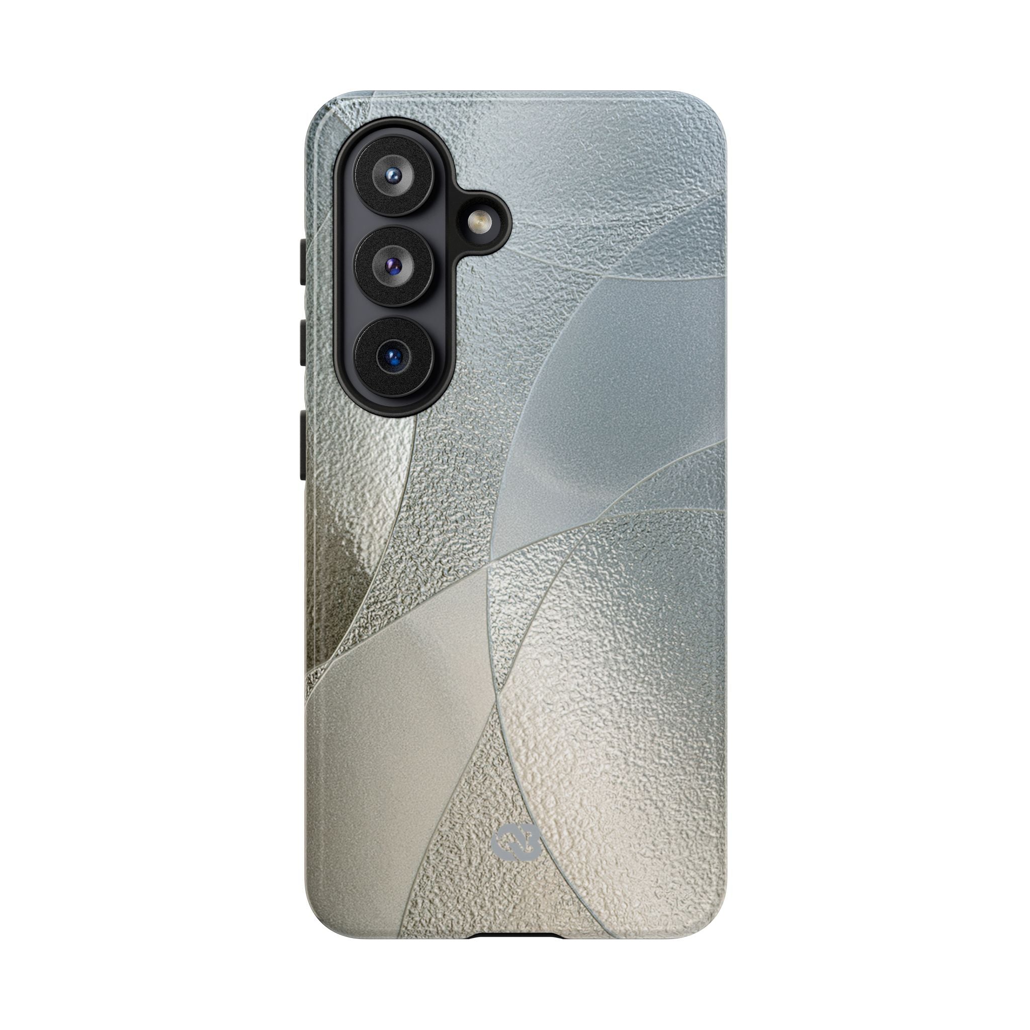 Silver Tough Phone Case for Samsung - Frosted Silver Mosaic