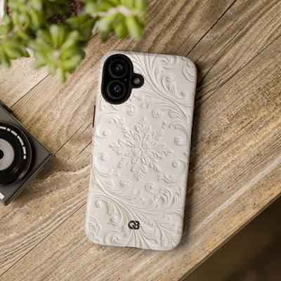 Sculpted Acanthus Relief · Tough Phone Case for iPhone · White