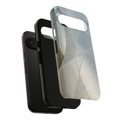 Silver Tough Phone Case for Google Pixel -Frosted Silver Mosaic