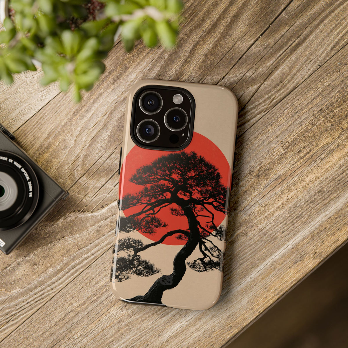 Crimson Pine Solitude · Tough Phone Case for iPhone · Beige