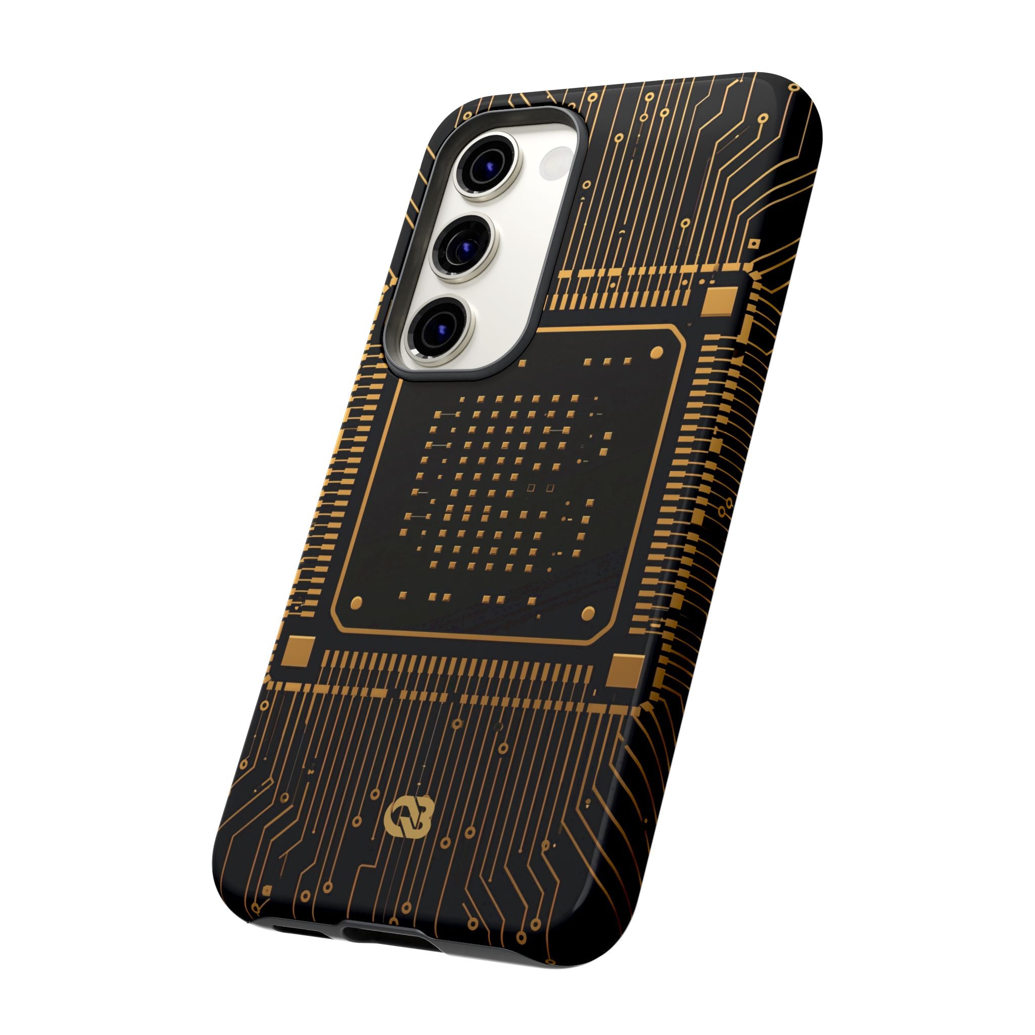 Gold Tough Phone Case for Samsung - Cyber Gold Processor