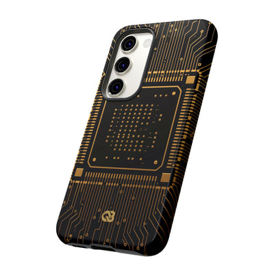 Gold Tough Phone Case for Samsung - Cyber Gold Processor