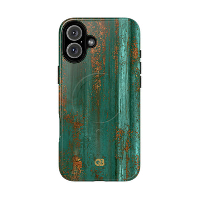 Teal Tough 2.0 Magsafe Phone Case for iPhone - Verdigris Copper Siding