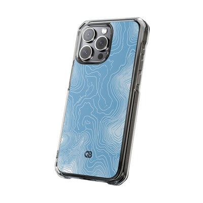 Blue Impact MagSafe Phone Case for iPhone - Glacial Ridge Topo