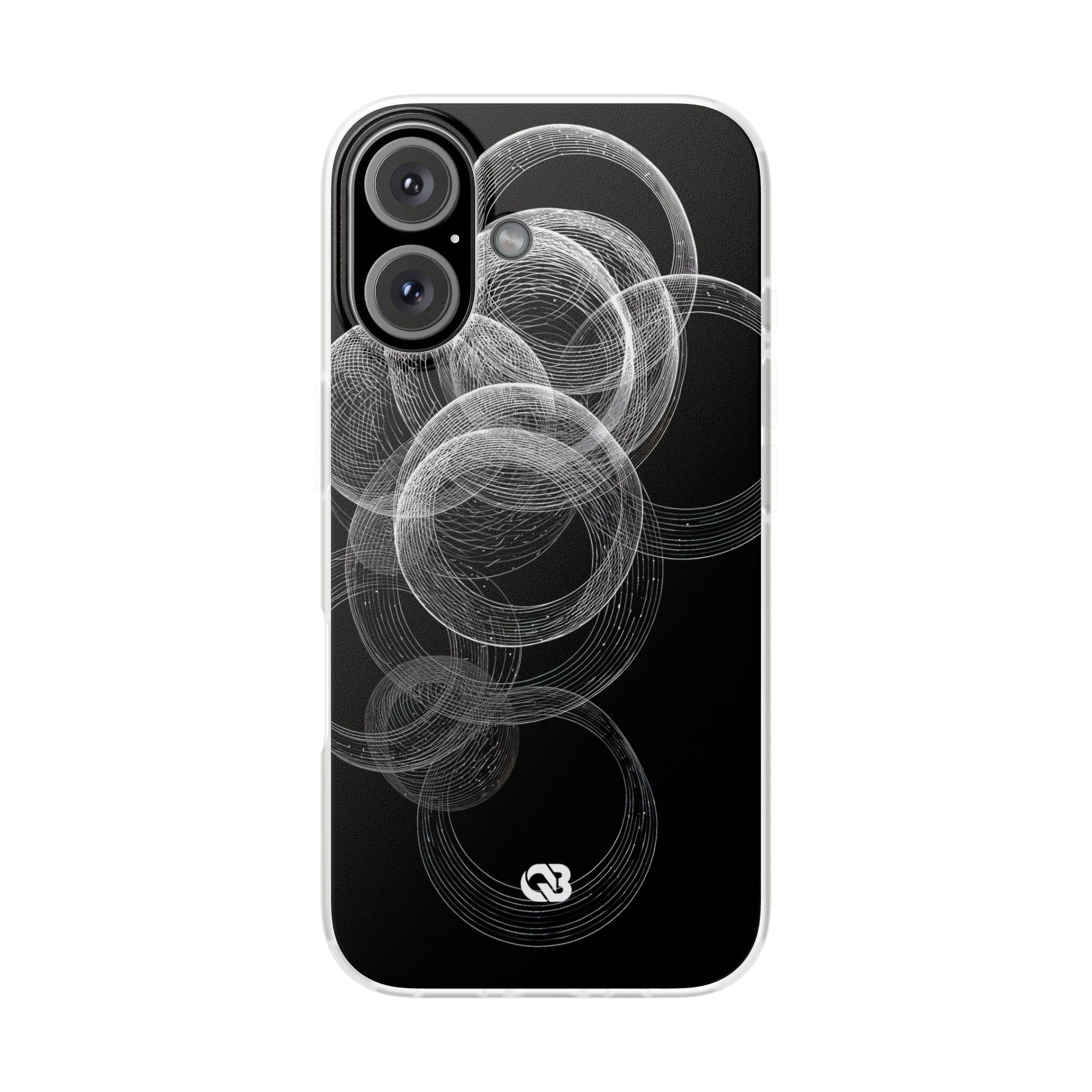 Black Lite Phone Case for iPhone - Kinetic Wireframe Orbit