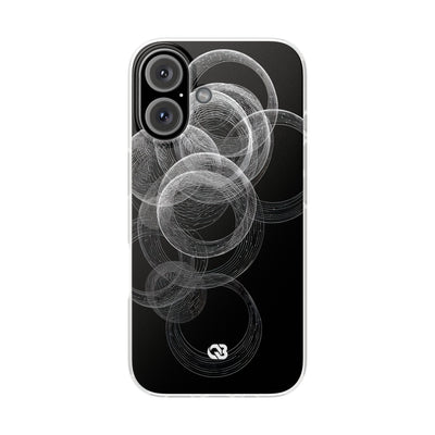 Black Lite Phone Case for iPhone - Kinetic Wireframe Orbit
