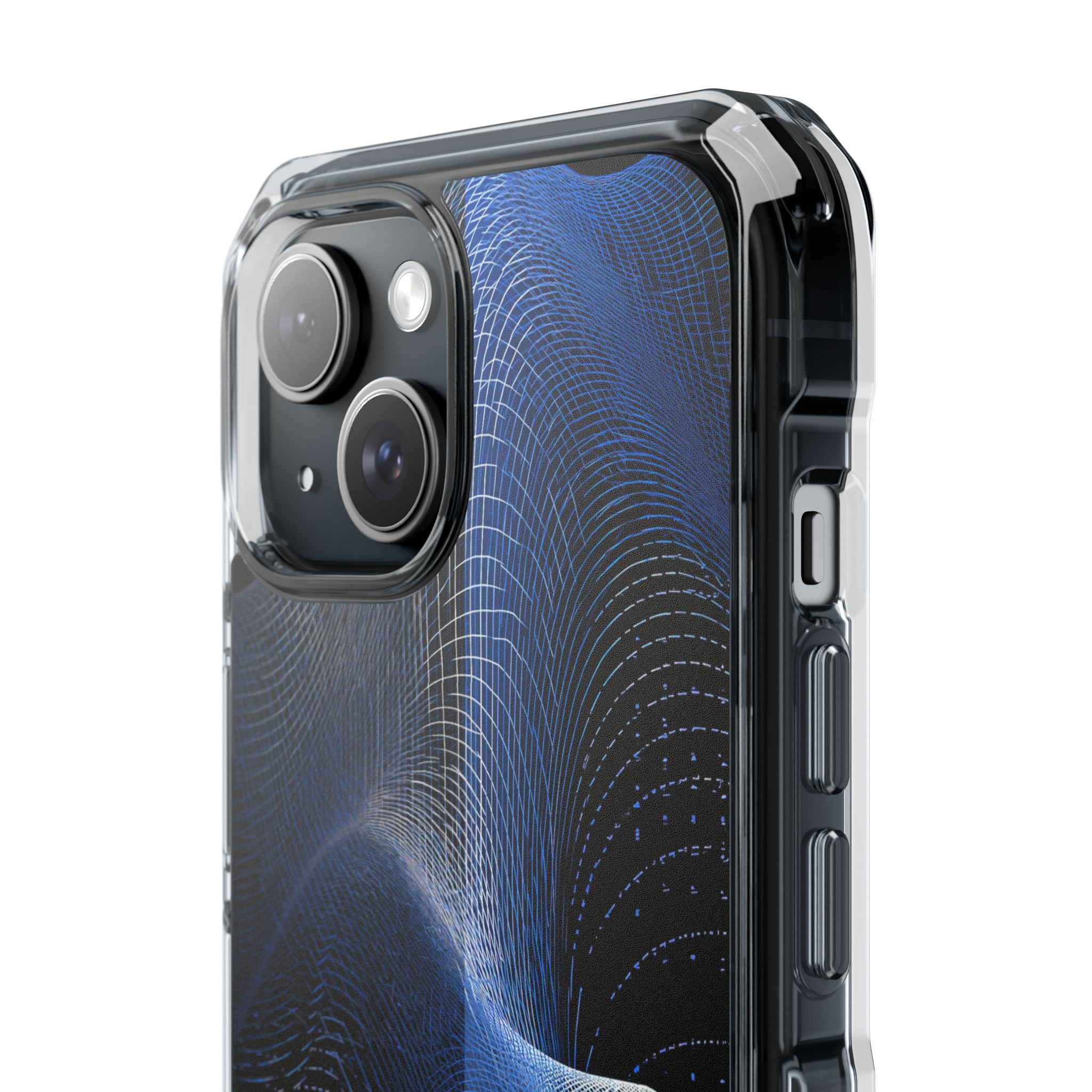 Blue Impact MagSafe Phone Case for iPhone - Electric Blue Flux