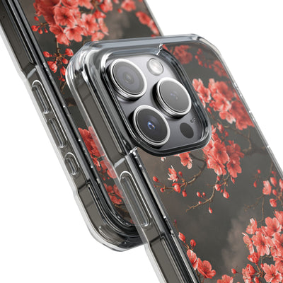 Dark Sakura Nocturne · Clear Impact Magnetic Phone Case for iPhone ·  Black