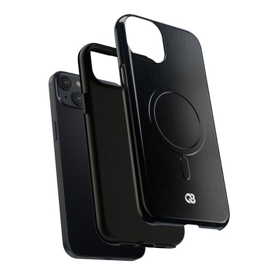 Black Tough 2.0 Magsafe Phone Case for iPhone - Midnight Brushed Grain
