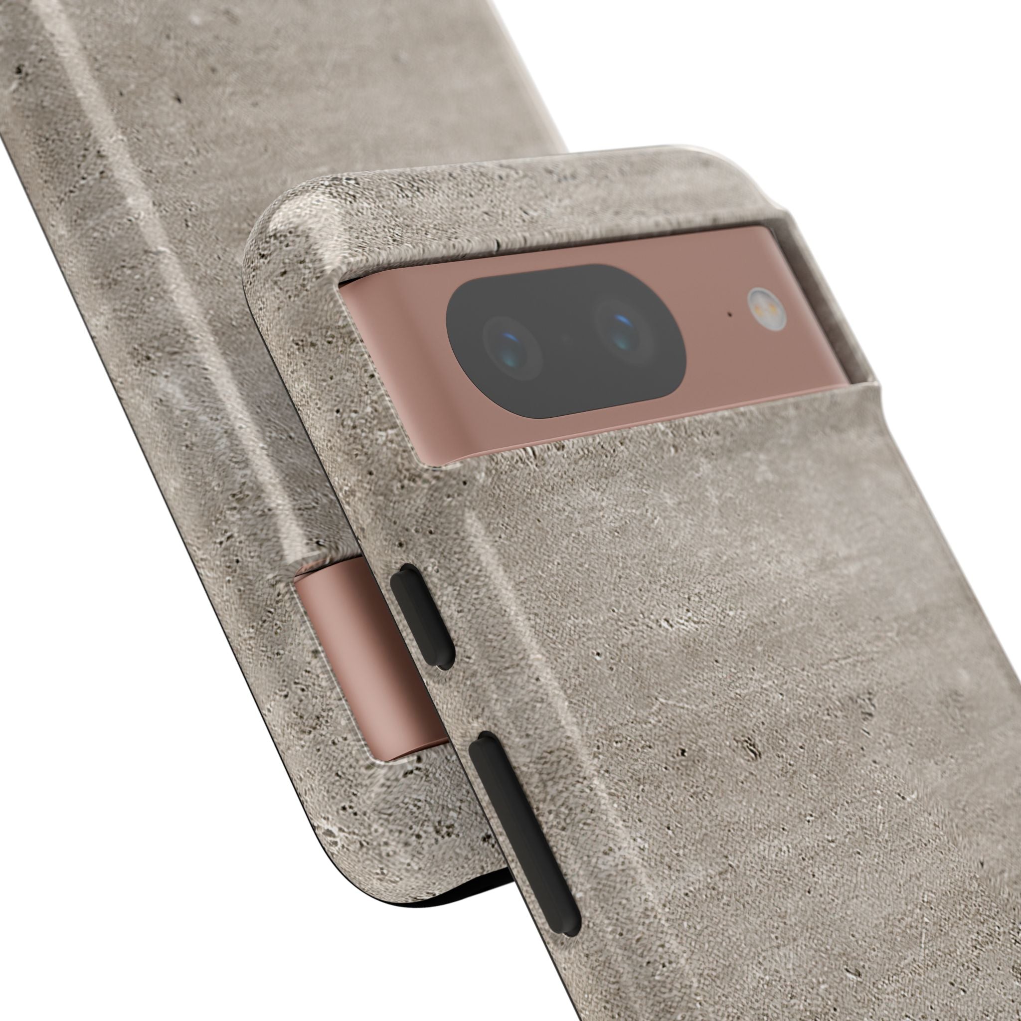 Grey Tough Phone Case for Google Pixel - Brutalist Stone Grit