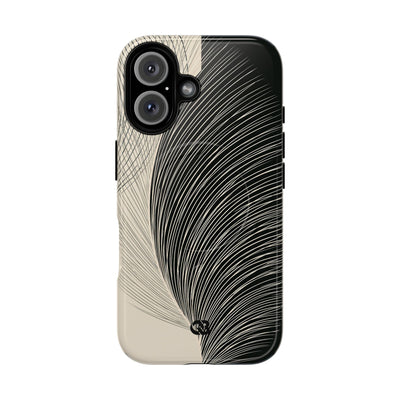Beige Tough 2.0 Magsafe Phone Case for iPhone - Obsidian Cream Plume